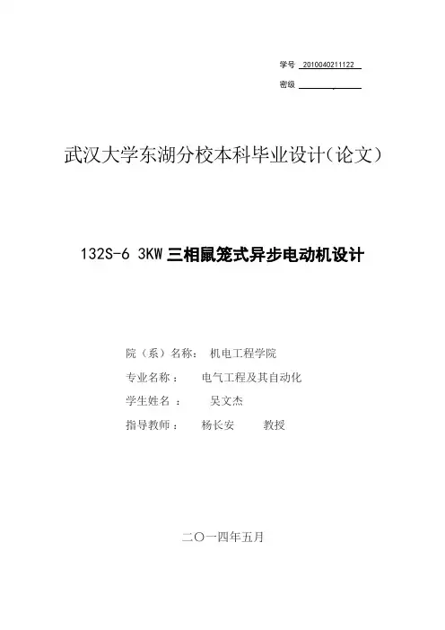 三相异步电机毕业设计