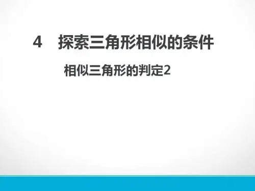4.5探索三角形相似的条件(2)