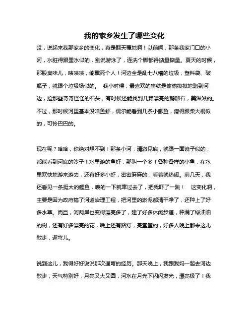 作文《我的家乡发生了哪些变化》