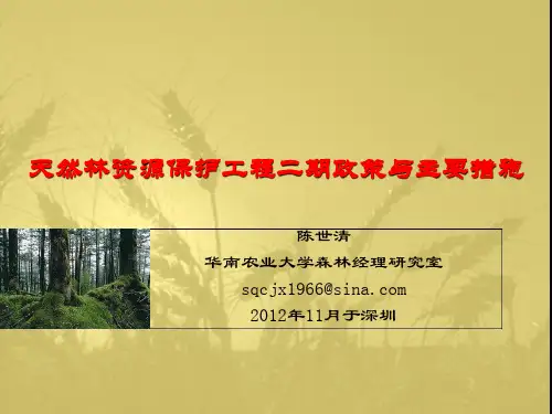 1天保工程二期政策与主要措施