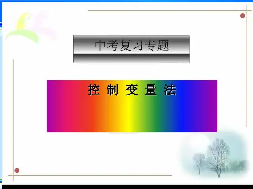 中考专题复习 控制变量法 课件  最新课件