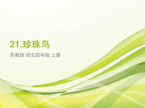 21.珍珠鸟(课件PPT) 苏教版-四年级语文上册