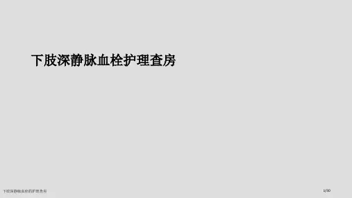 下肢深静脉血栓的护理查房