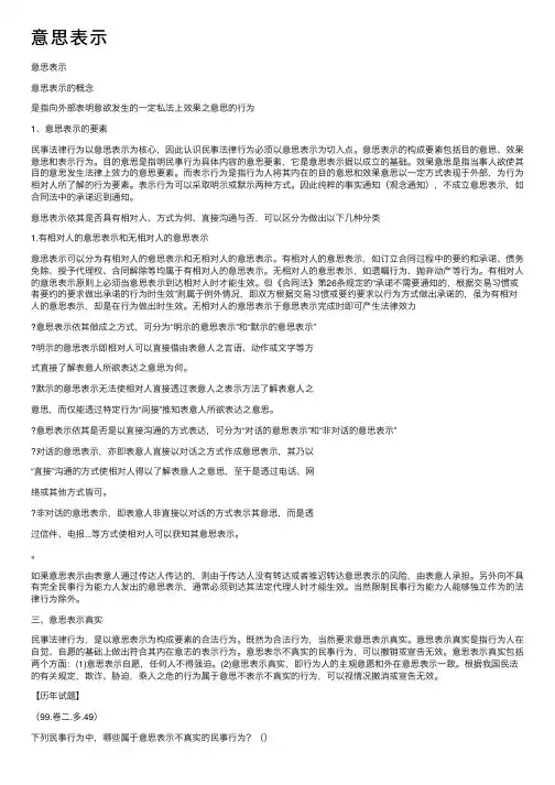 意思表示——精选推荐