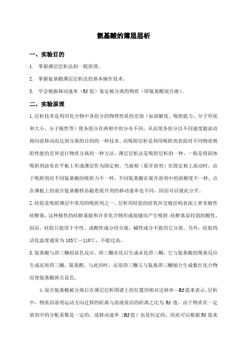氨基酸的薄层层析