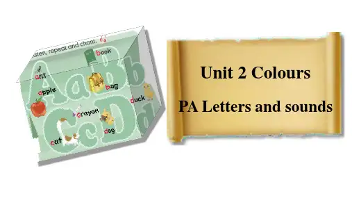 PEP三年级上册Unit 2 Colours PA Letters and sounds课件