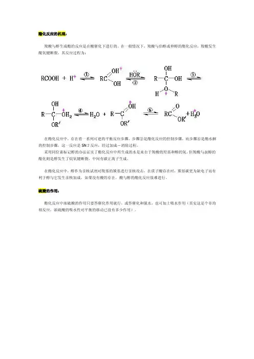 酯化反应的机理