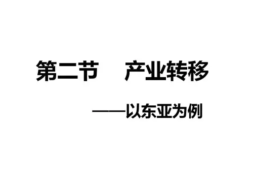 人教版高中地理必修3第五章区域联系与区域协调发展第二节产业转移—以东亚为例课件