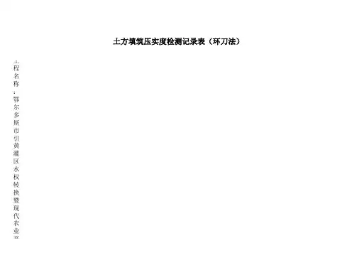 环刀法检测记录