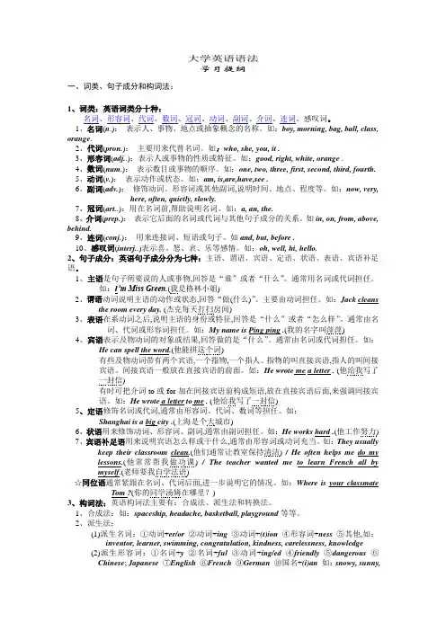 (完整)大学英语语法大全-太经典了(2),推荐文档
