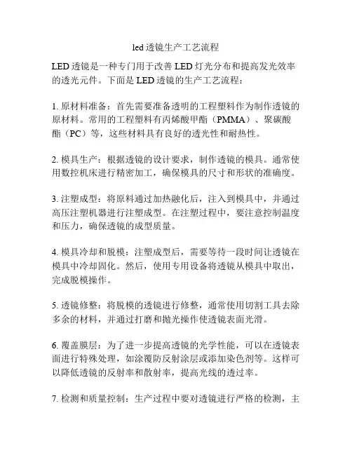 led透镜生产工艺流程