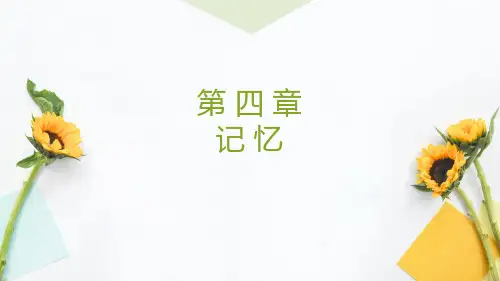 心理学第四章记忆 教学课件