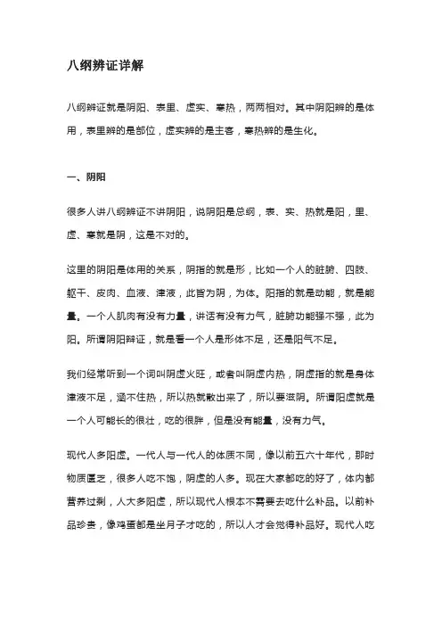 八纲辨证详解