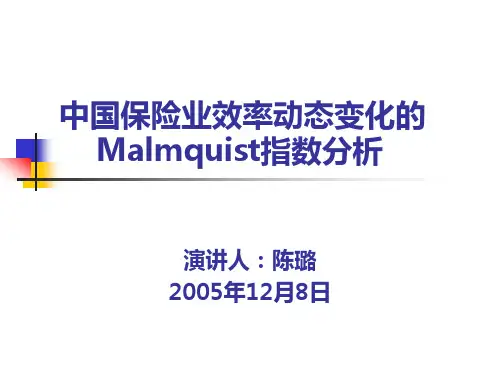 中国保险业效率动态变化的Malmquist指数分析-Po