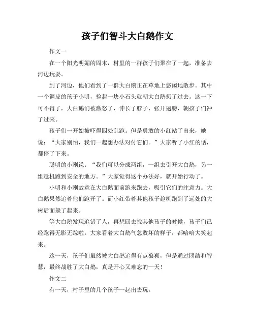 孩子们智斗大白鹅作文