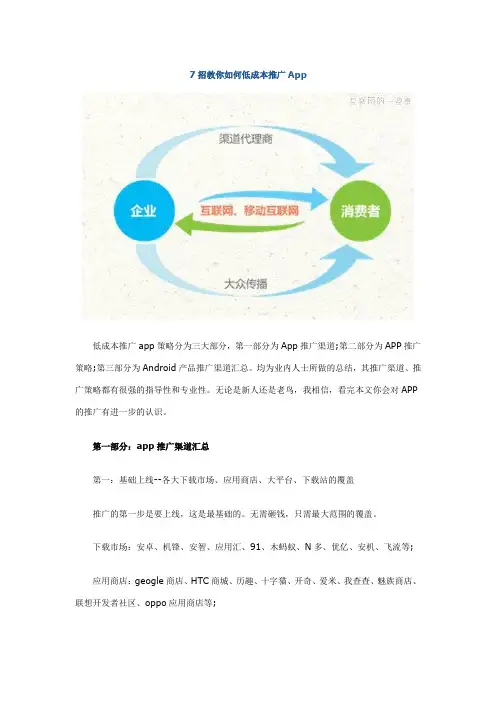 7招教你如何低成本推广App