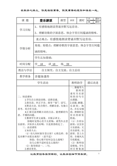登乐游原
