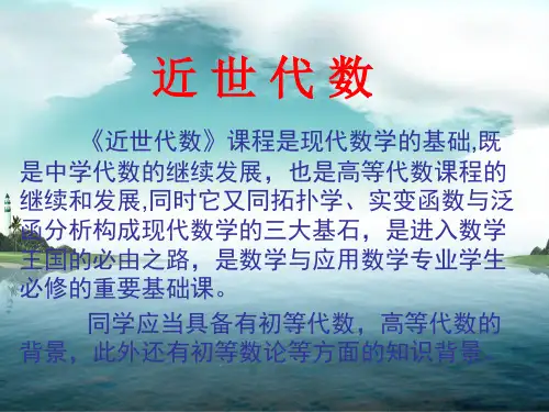 近世代数全套教学课件