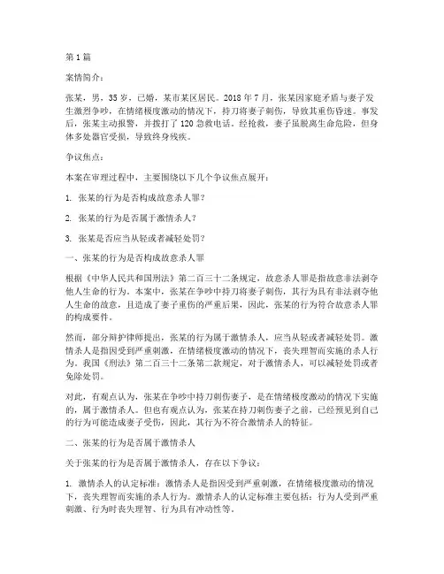 法律争议极强的刑法案例(3篇)