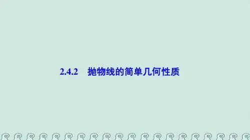 圆锥曲线与方程2.4抛物线2.4.2抛物线的简单几何性质课件新人教A版选修2108031125