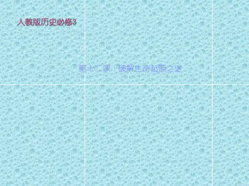 最新人教版高中历史必修三课件 破解生命起源之谜2