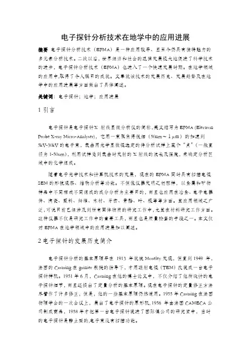 电子探针分析技术在地学中的应用进展