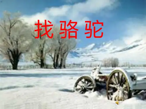 《找骆驼》三年级上册语文PPT精品课件