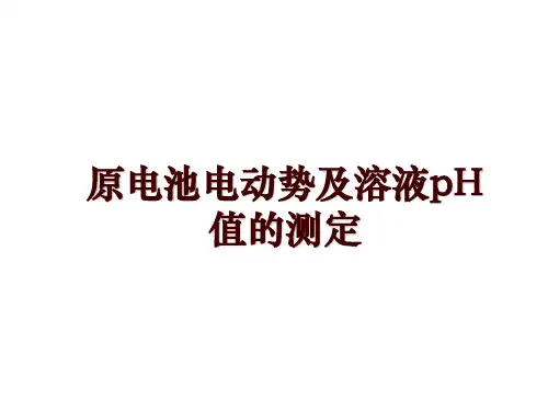 原电池电动势及溶液pH值的测定