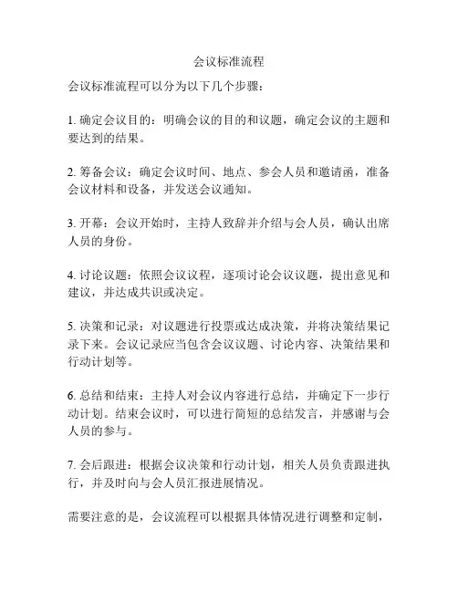 会议标准流程