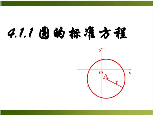 人教高中数学必修二4.1.1圆的标准方程PPT全文课件