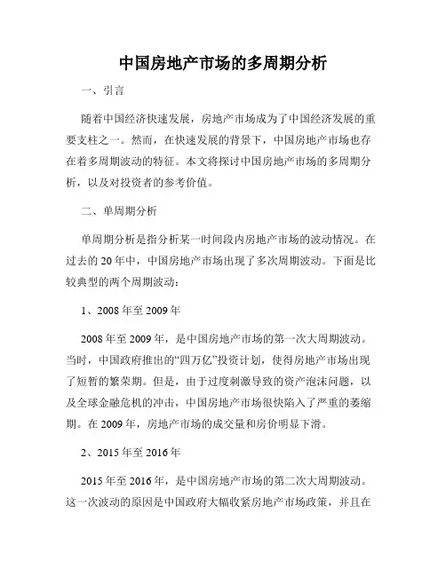 中国房地产市场的多周期分析