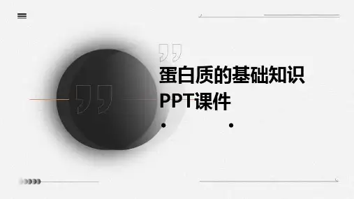蛋白质的基础知识PPT课件