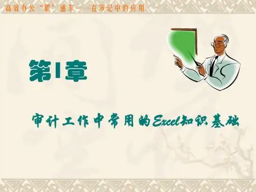 审计工作中常用的Excel知识基础