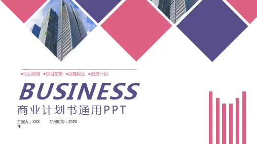 融资计划商业计划书通用PPT模板