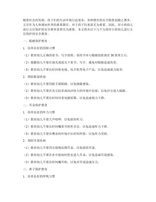 小班保护五官_安全教育