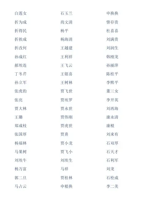人名大全