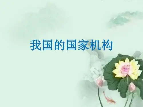 我国的国家机构