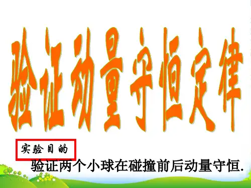 高考物理第一轮复习验证动量课件 新人教