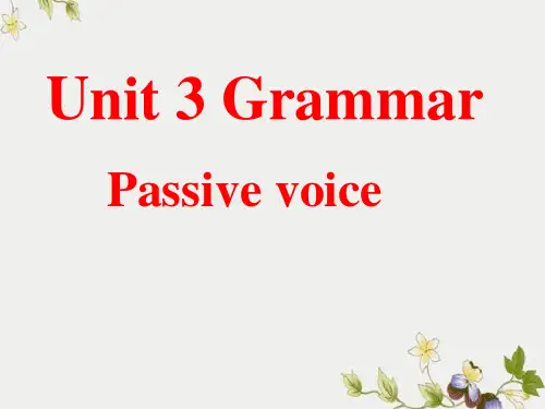 精选高中Unit3Grammar公开PPT课件