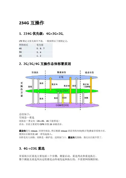 CSFB及234G互操作知识点总结分析