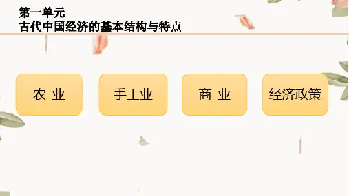 人教版高中历史必修二第1课 发达的古代农业(共24张PPT)