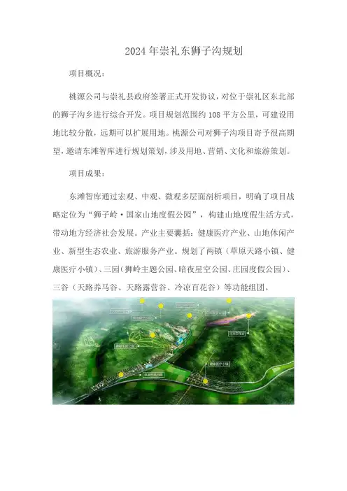 2024年崇礼东狮子沟规划