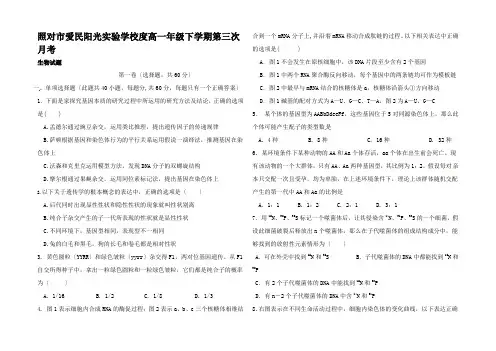 高一生物下学期第三次月考试卷高一全册生物试题 (2)