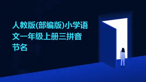 2024人教版(部编版)小学语文一年级上册三拼音节名