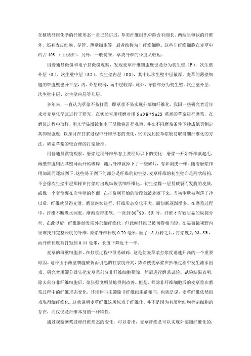 打浆工艺概述：草浆打浆机理