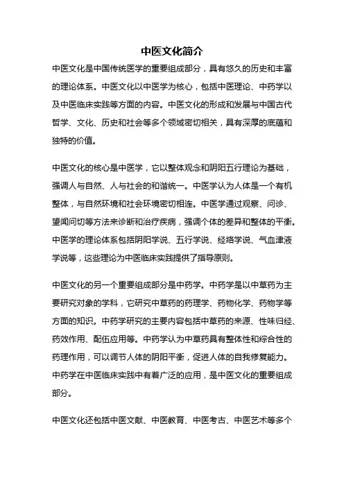中医文化简介