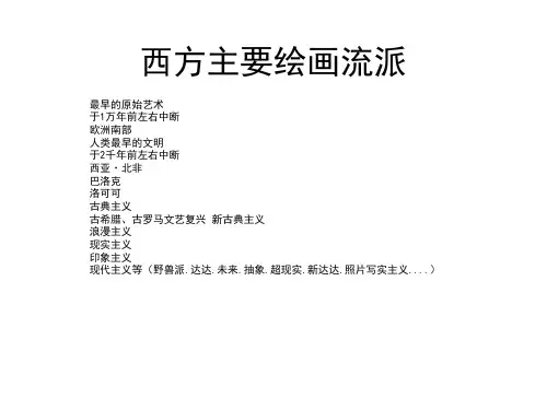 西方主要绘画流派
