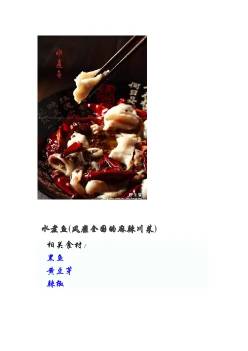 水煮鱼(风靡全国的麻辣川菜)