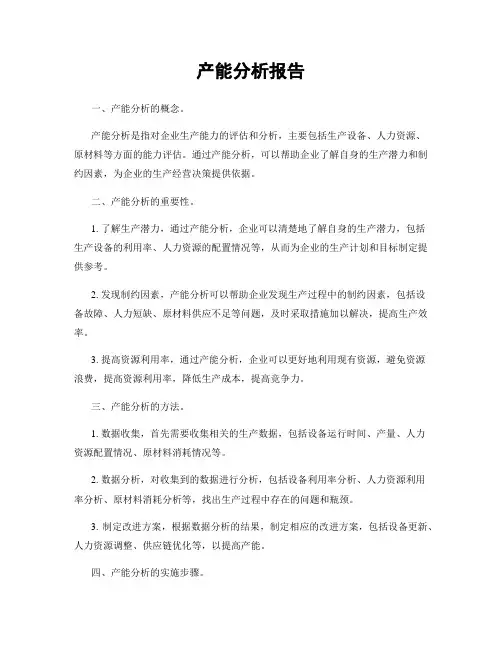 产能分析报告