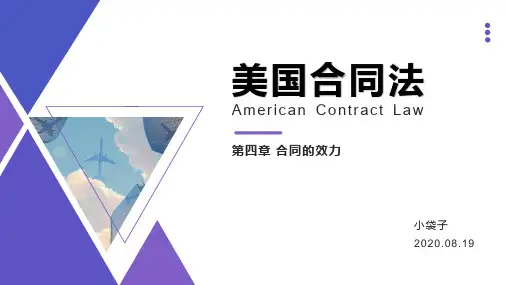美国合同法 第4章 合同的效力4-8(显失公平)